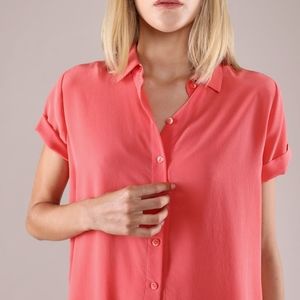 Hot pink Grana 100% silk blouse